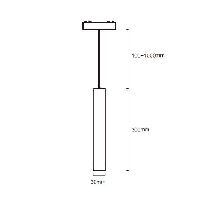Pendul LED magnetic cilindric, 6W, 3000K, pentru sina magnetica Slim 6mm, Alb [3]