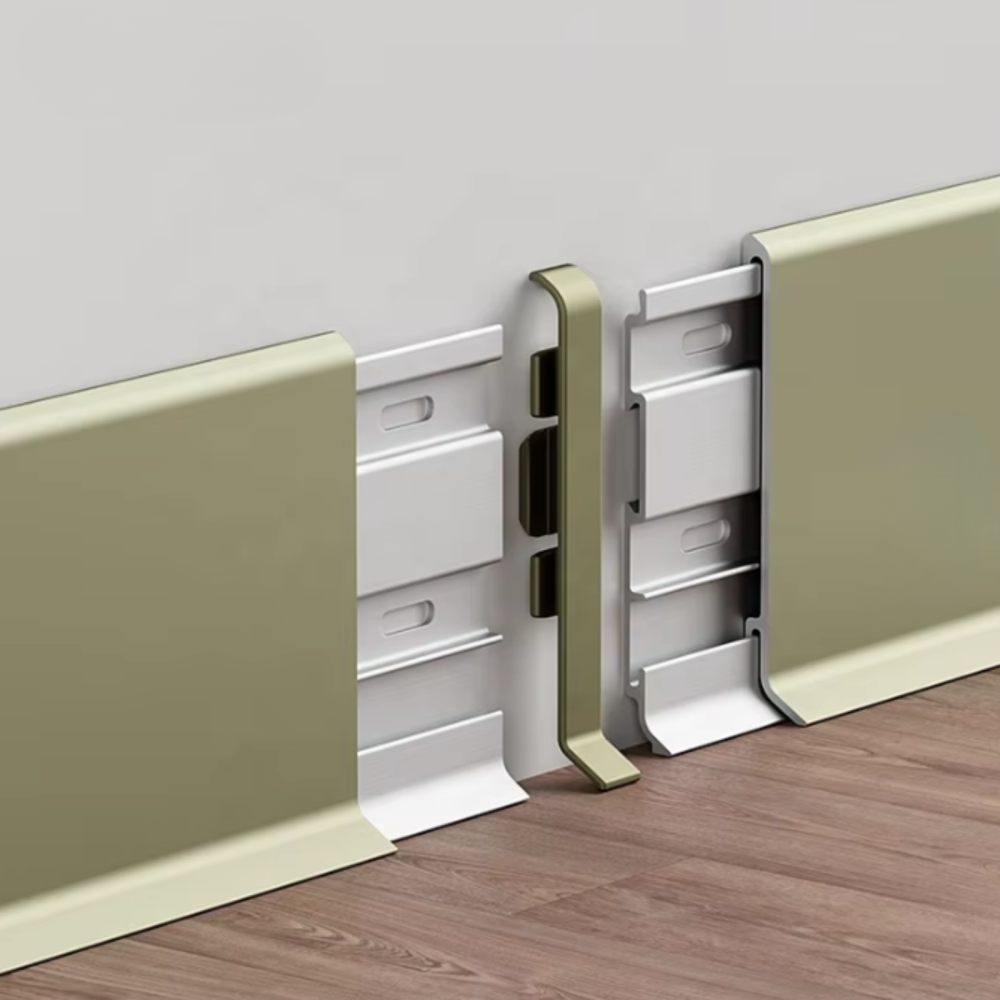 Plinta din aluminiu, latime 80 mm, lungime 2.5 m, Champagne [5]