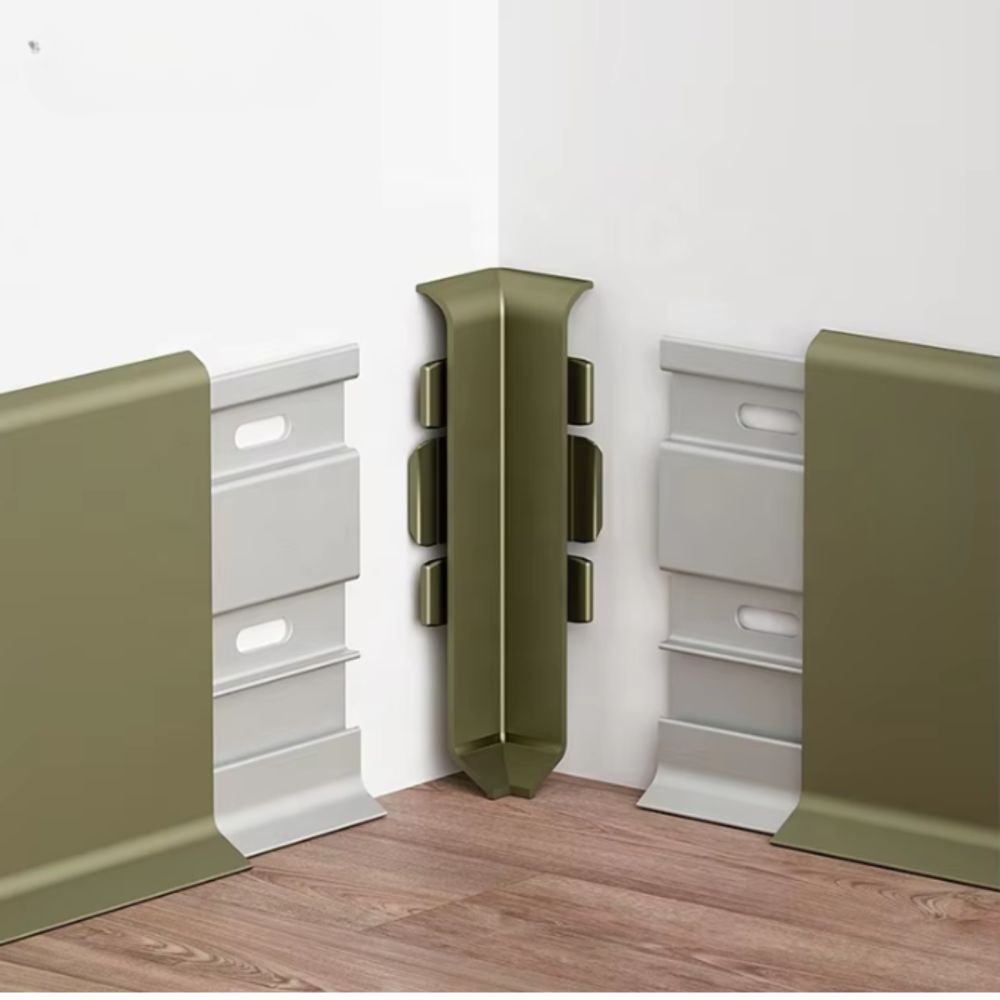 Plinta din aluminiu, latime 80 mm, lungime 2.5 m, Champagne [4]