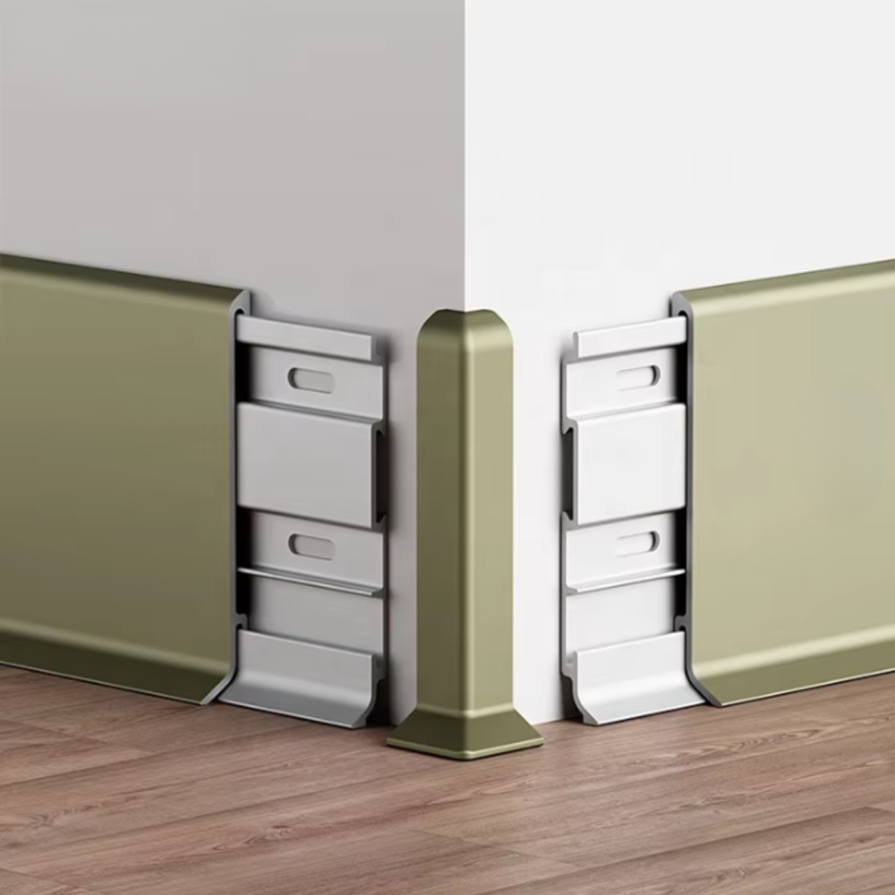 Plinta din aluminiu, latime 80 mm, lungime 2.5 m, Champagne [3]