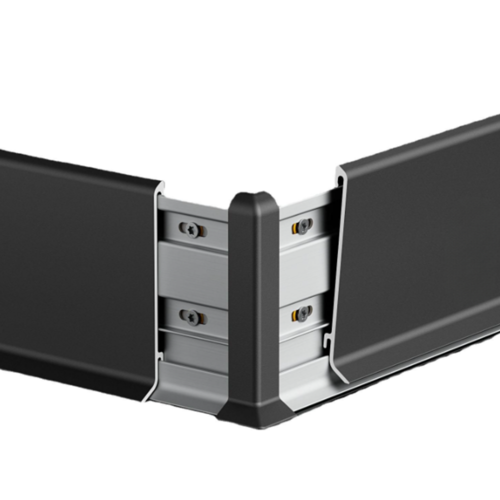 Plinta din aluminiu, latime 80 mm, lungime 2.5 m, Negru Mat [5]