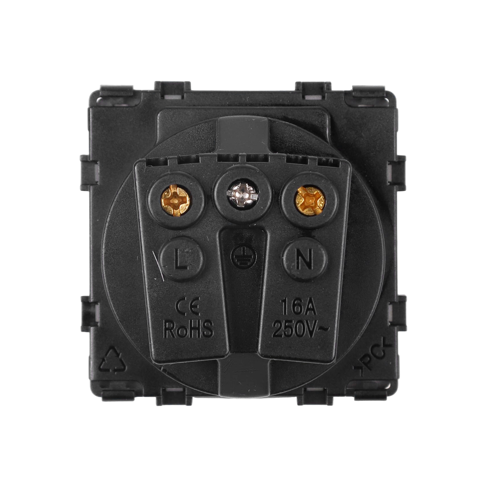 Priza Schuko 16A, capac transparent, rezistenta la apa IP54, montaj modular, Alb [3]