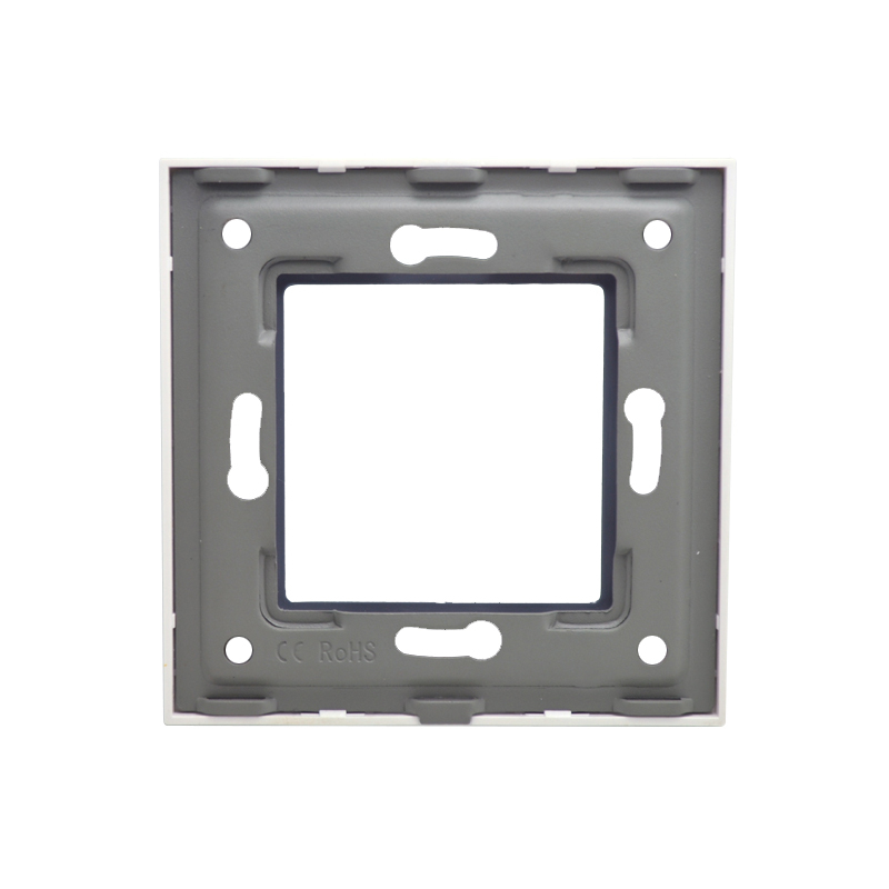 Rama priza simpla din sticla, dimensiune 86x86 mm, Negru [2]