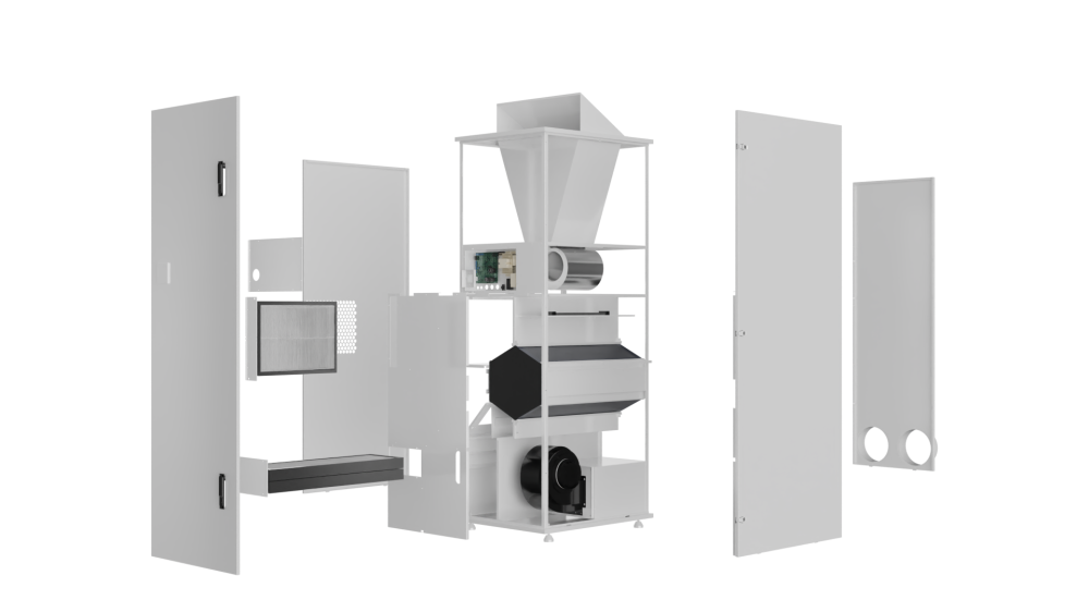 Sistem ventilatie cu recuperare de caldura AirLand Class 750 m³/h pentru sali de clasa, WiFi, senzor CO₂ si umiditate [11]