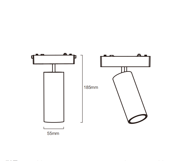 Spot LED magnetic, 18W, 3000K, pentru sina magnetica Slim 6mm, Negru [4]