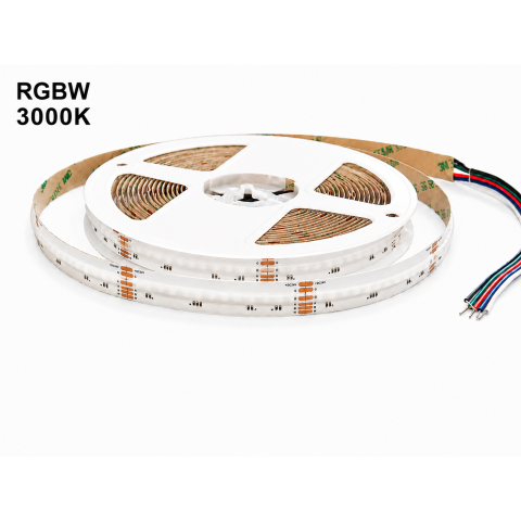 Sine Magnetice si Corpuri Iluminat - Banda LED COB RGB + 3000K 896 LED/m 16W/m 24V IP20 12 mm, rola 5m