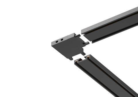 Conector imbinare pentru sina magnetica Slim 6mm, Alb [2]