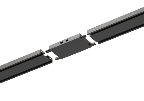 Sine Magnetice si Corpuri Iluminat - Conector imbinare pentru sina magnetica Slim 6mm, Negru