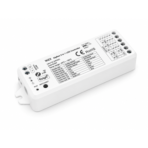 Sine Magnetice si Corpuri Iluminat - Controler banda LED 5 in 1 ZigBee Tuya RGB/RGBW/RGB+CCT/Mono/CCT, 12-24V DC 15A