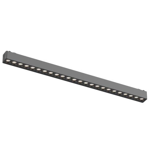 Sine Magnetice si Corpuri Iluminat - Grila LED magnetica liniara, 24W, 3000K, pentru sina magnetica Slim 6mm, Negru