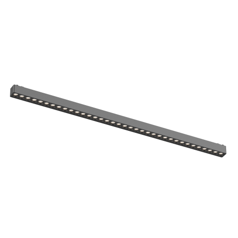 Sine Magnetice si Corpuri Iluminat - Grila LED magnetica liniara, 30W, 3000K, pentru sina magnetica Slim 6mm, Negru