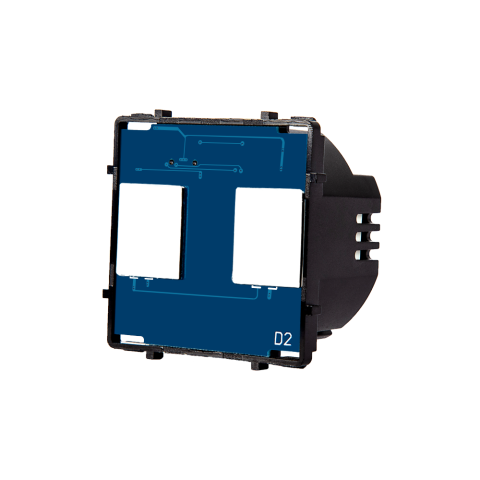 Echipamente Smart Home - Modul intrerupator smart dublu, Zigbee Tuya, cu touch, 2 canale