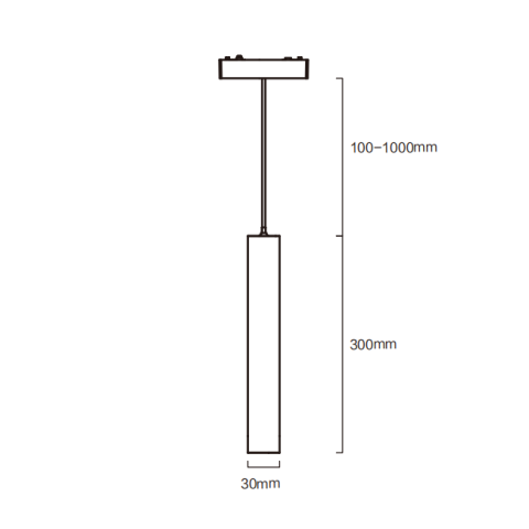 Pendul LED magnetic cilindric, 6W, 3000K, pentru sina magnetica Slim 6mm, Alb [2]