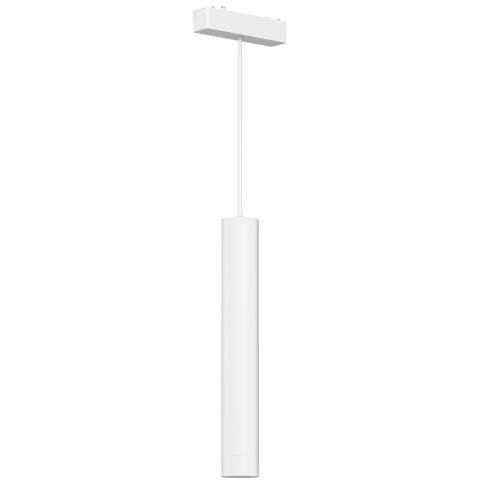 Sine Magnetice si Corpuri Iluminat - Pendul LED magnetic cilindric, 6W, 3000K, pentru sina magnetica Slim 6mm, Alb