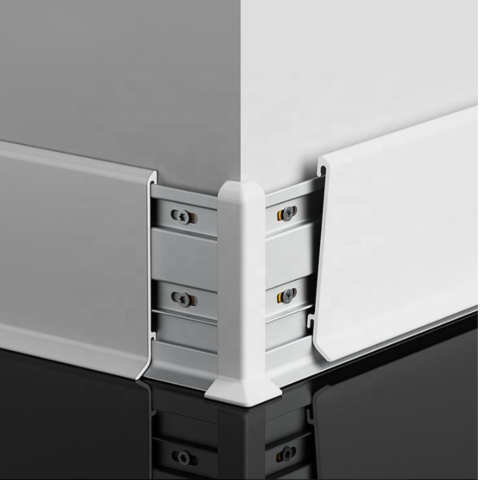 Plinta din aluminiu, latime 80 mm, lungime 2.5 m, Alb [2]