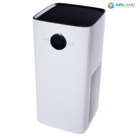 Sisteme de Ventilatie HVAC - Purificator de aer AirLand 460 m³/h, Wifi, filtru HEPA H13, carbune activ, functie ionizatoare, senzor PM2.5, WiFi