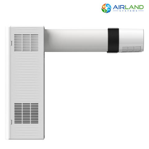 Recuperator de caldura AirLand Flex 100 m³/h, montaj pe perete, WiFi, senzor CO₂ si umiditate [2]