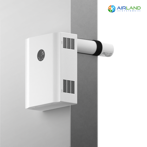 Recuperator de caldura AirLand Flex 100 m³/h, montaj pe perete, WiFi, senzor CO₂ si umiditate [6]