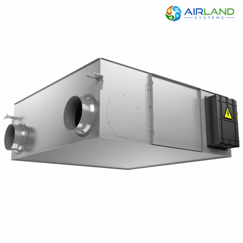 Sisteme de Ventilatie HVAC - Sistem ventilatie cu recuperare de caldura AirLand Central 350 m³/h, montaj in tavan, WiFi, senzor CO₂ si umiditate