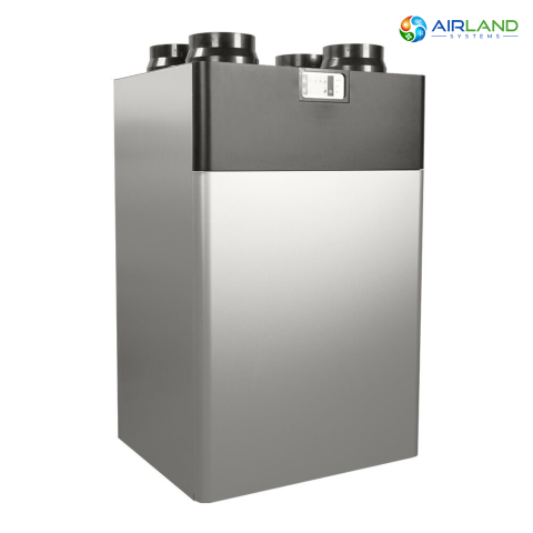 Sisteme de Ventilatie HVAC - Sistem ventilatie cu recuperare de caldura AirLand Central 350 m³/h, montaj vertical, WiFi, senzor CO₂ si umiditate