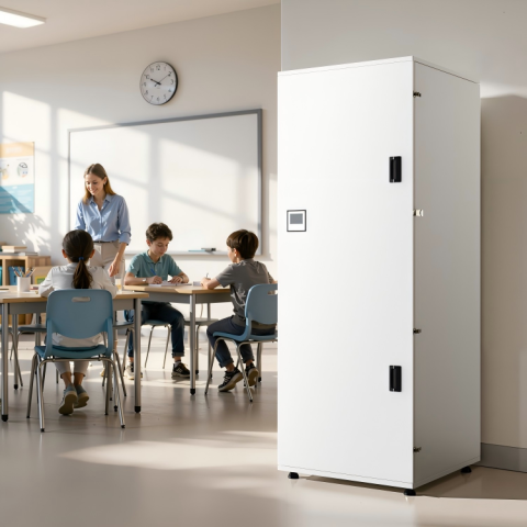 Sistem ventilatie cu recuperare de caldura AirLand Class 750 m³/h pentru sali de clasa, WiFi, senzor CO₂ si umiditate [9]
