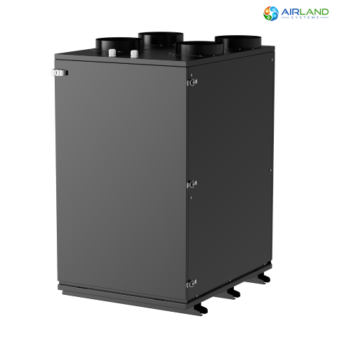 Sistem ventilatie HVAC cu recuperare de caldura 5 in 1 AirLand Premium 350 m³/h cu pompa de caldura si DC Inverter, ventilatie, incalzire si racire [5]