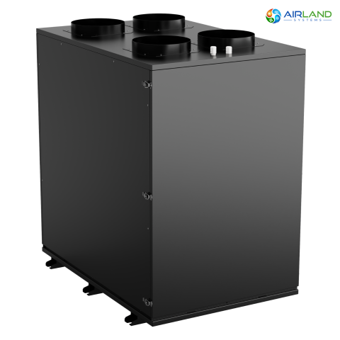 Sistem ventilatie HVAC cu recuperare de caldura 5 in 1 AirLand Premium 950 m³/h cu pompa de caldura si DC Inverter, ventilatie, incalzire si racire [6]