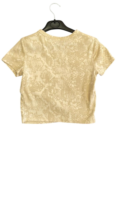 Tricou crop cu imprimeu "Snakeskin" [2]