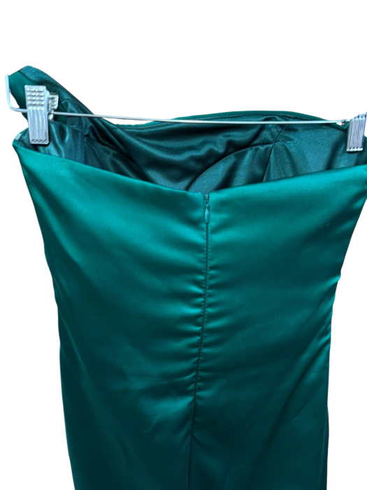 Rochie de seară din satin verde închis [5]