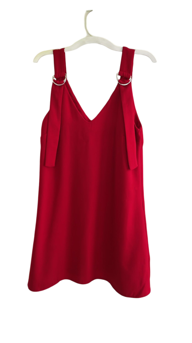 Rochie scurtă lejeră de un roșu vibrant [2]
