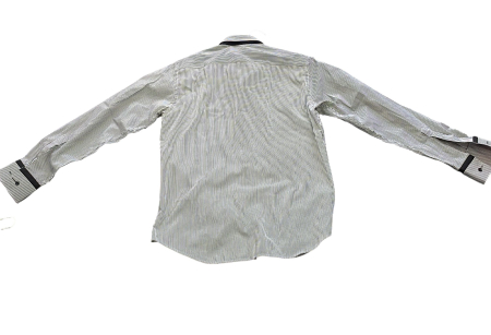 Cămașă Slim Fit cu micro-dungi și detalii contrastante [1]