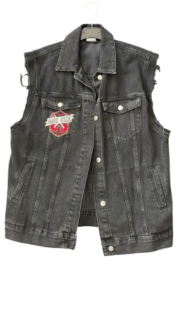 Barbați - Vestă din denim cu aspect uzat