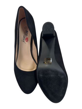 Pantofi eleganți dama cu toc mediu – negri [1]