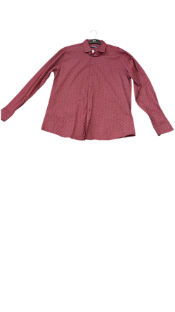 Cămăși - Cămașă Casual cu Micro-Imprimeu – Burgundy