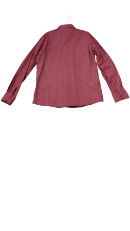 Cămașă Casual cu Micro-Imprimeu – Burgundy [1]