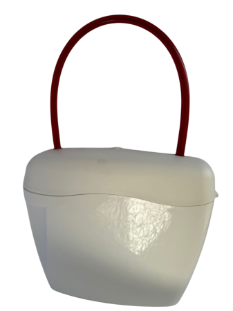 Geantă Palm Angels Padlock – White & Red [2]