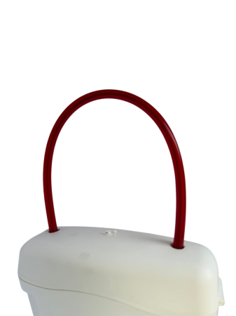 Geantă Palm Angels Padlock – White & Red [1]