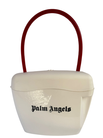 Poșete - Geantă Palm Angels Padlock – White & Red