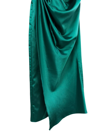 Rochie de seară din satin verde închis [3]