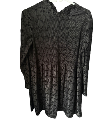 Rochie elegantă de damă cu dantelă florală și guler decorativ [1]