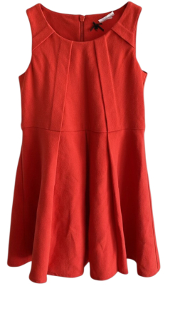 Rochii - Rochie roșie vibrantă, fără mâneci