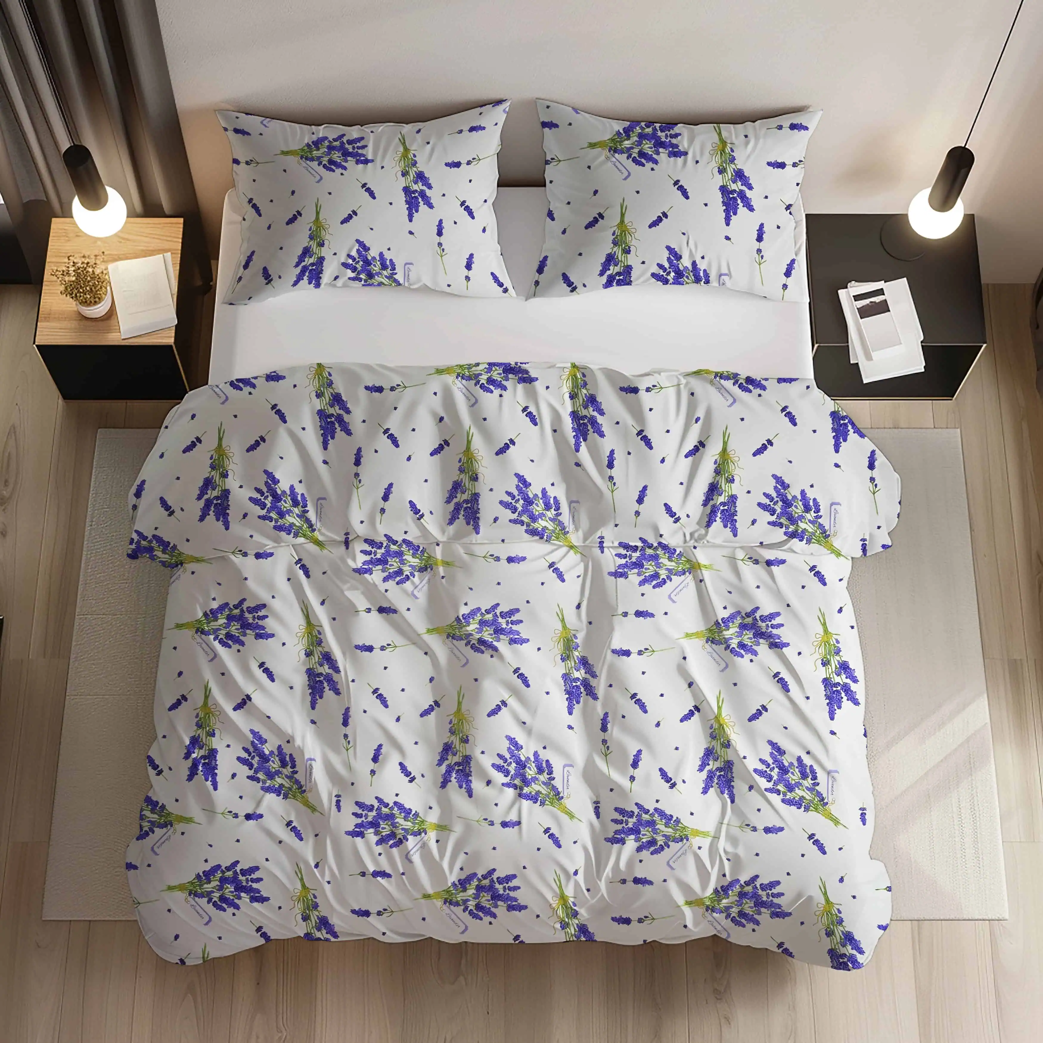 Set lenjerie de pat cu lavandă din polibumbac [1]