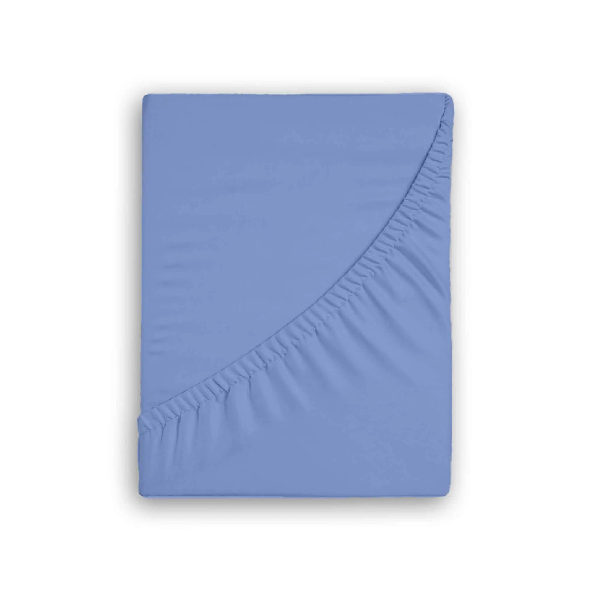 Set lenjerie bumbac ranforce model albastru uni [5]