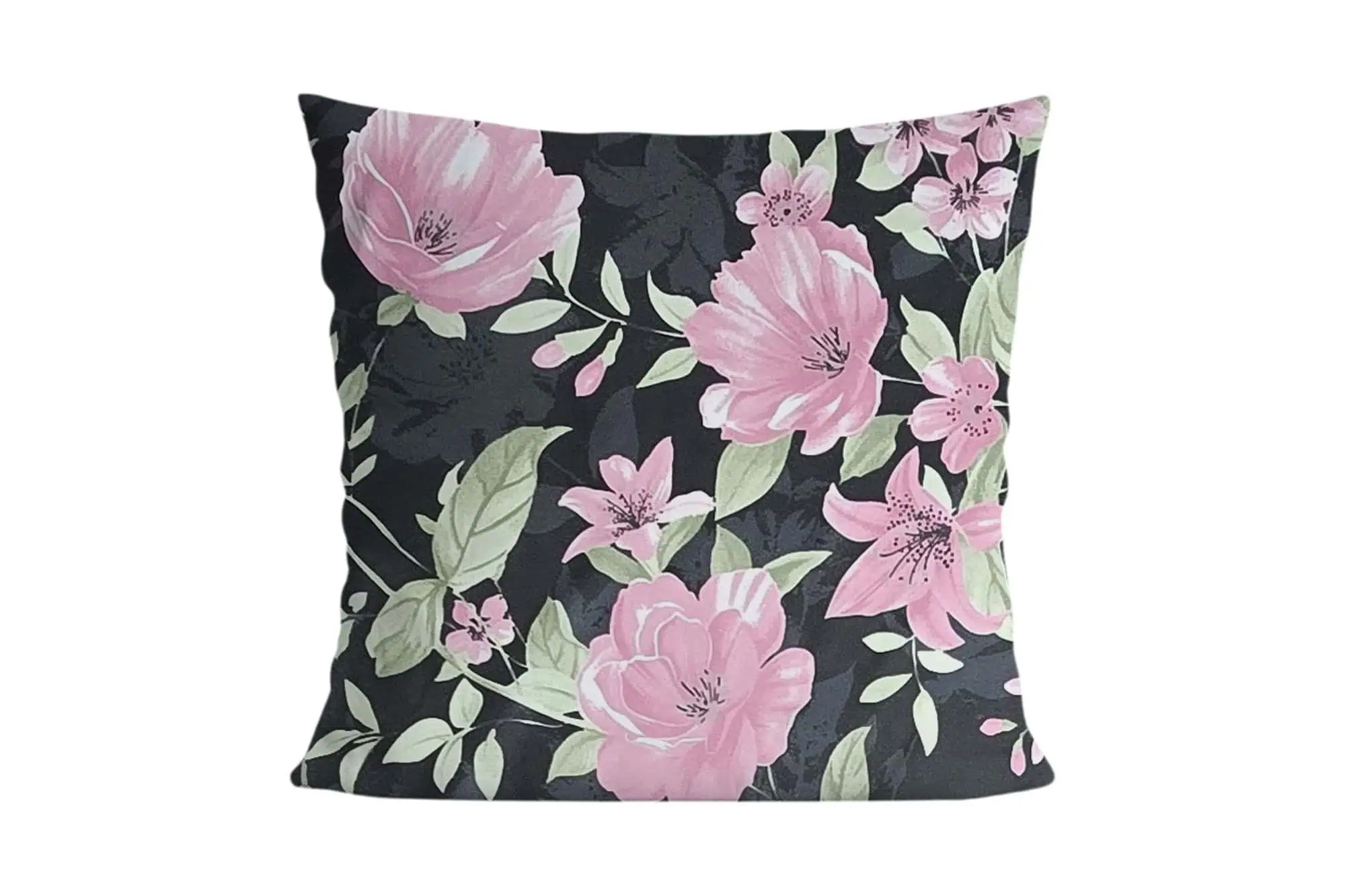 set lenjerie bumbac ranforce floral roz negru configurabil [5]