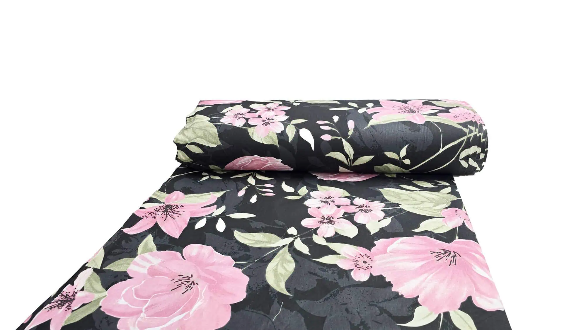 set lenjerie bumbac ranforce floral roz negru configurabil [6]