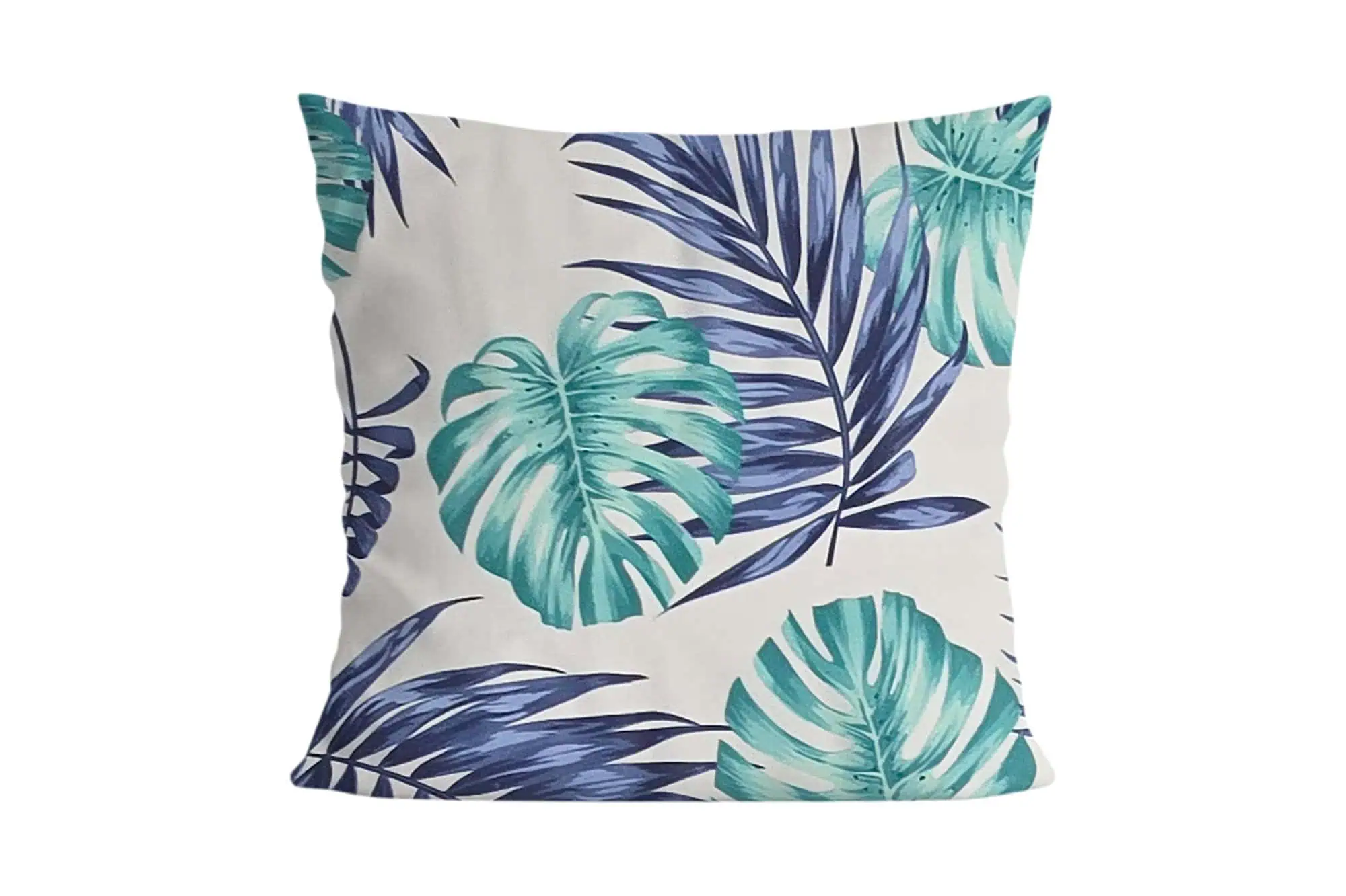 Set lenjerie din 100%bumbac ranforce model tropical albastru si verde [5]