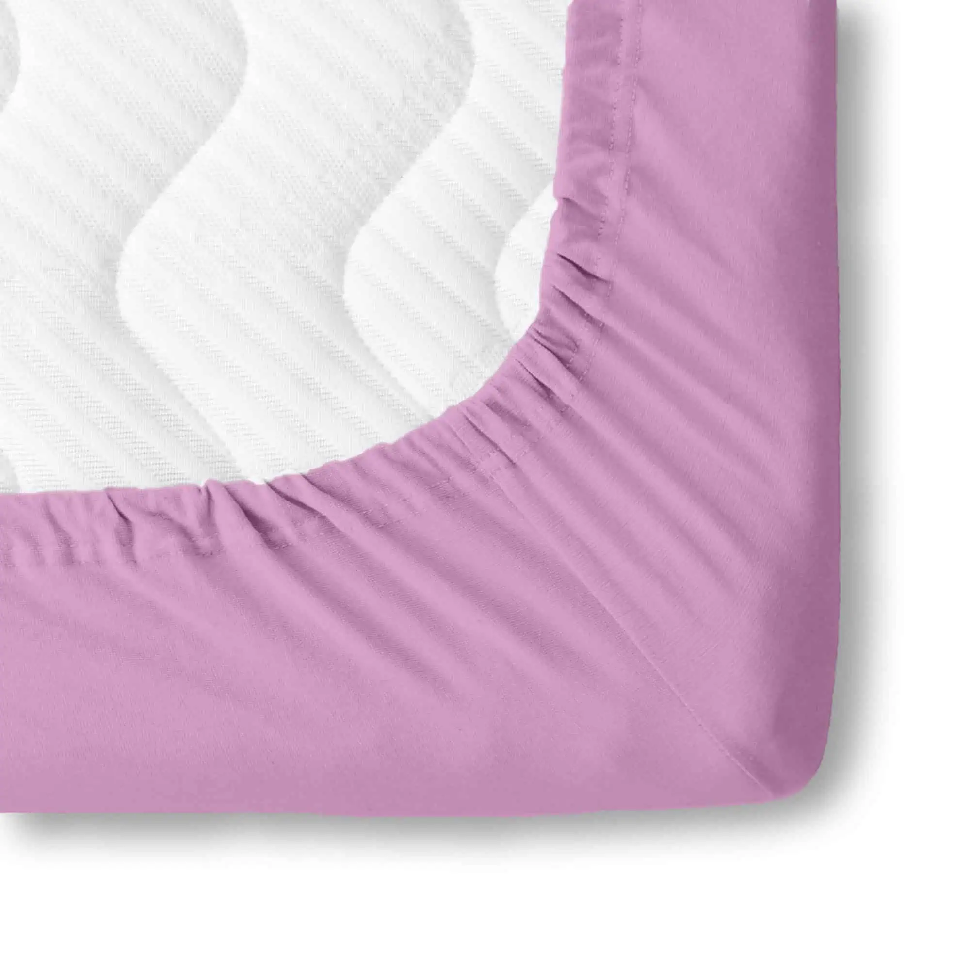 Set lenjerie de pat bumbac ranforce model uni roz [4]