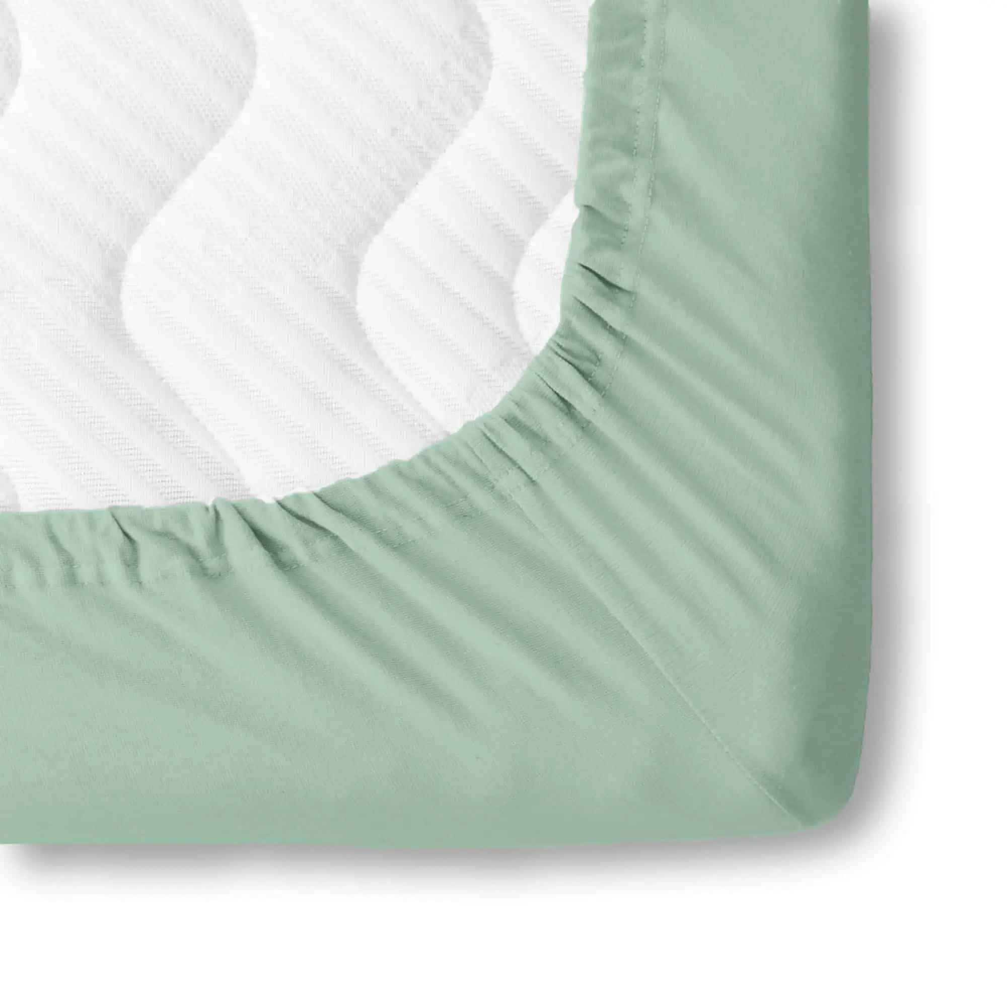 Set lenjerie pat 100% bumbac ranforce , model Uni Verde 7428 [4]