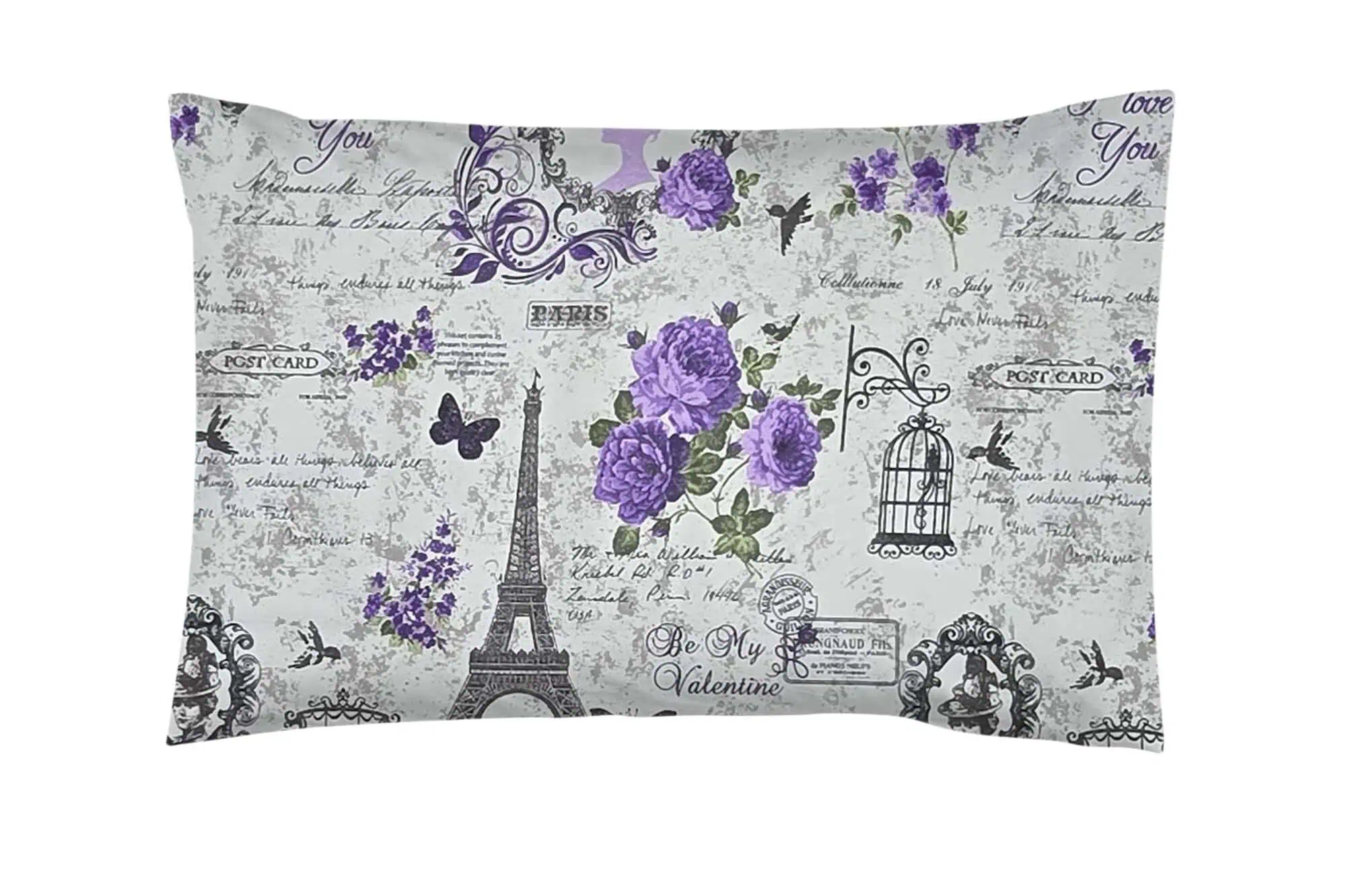 Set lenjerie bumbac standard model mov Paris configurabil [4]