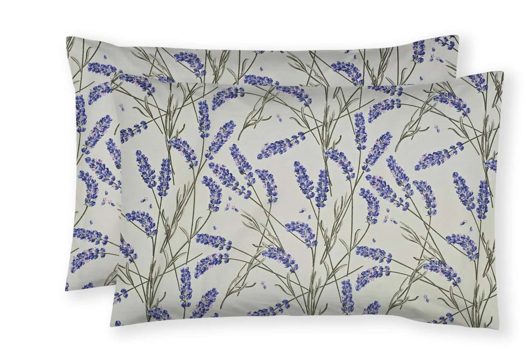 Lenjerie pat bumbac model Lavanda Provence alb violet vedere ansamblu [2]